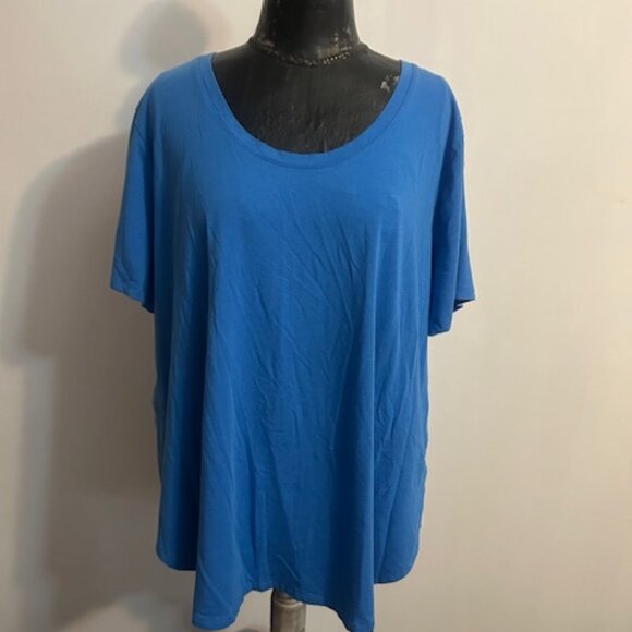 Ava & Viv Blue scoop neck T-shirt, size 2X - Picture 1 of 5
